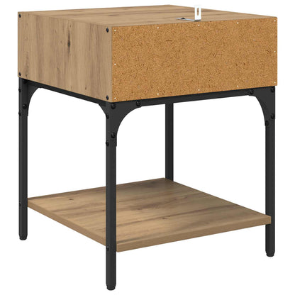Bedside Table Artisan Oak 40 x 40 x 50 cm Engineered Wood