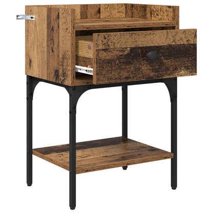 Bedside Table Old Wood 40 x 29 x 60 cm Engineered Wood