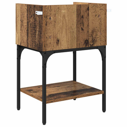Bedside Table Old Wood 40 x 29 x 60 cm Engineered Wood