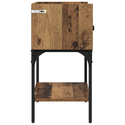 Bedside Table Old Wood 40 x 29 x 60 cm Engineered Wood