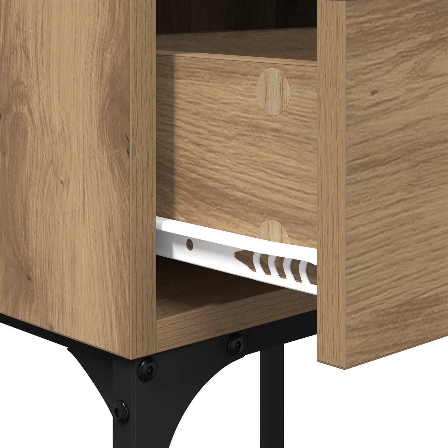 Bedside Table Artisan Oak 40 x 29 x 60 cm Engineered Wood