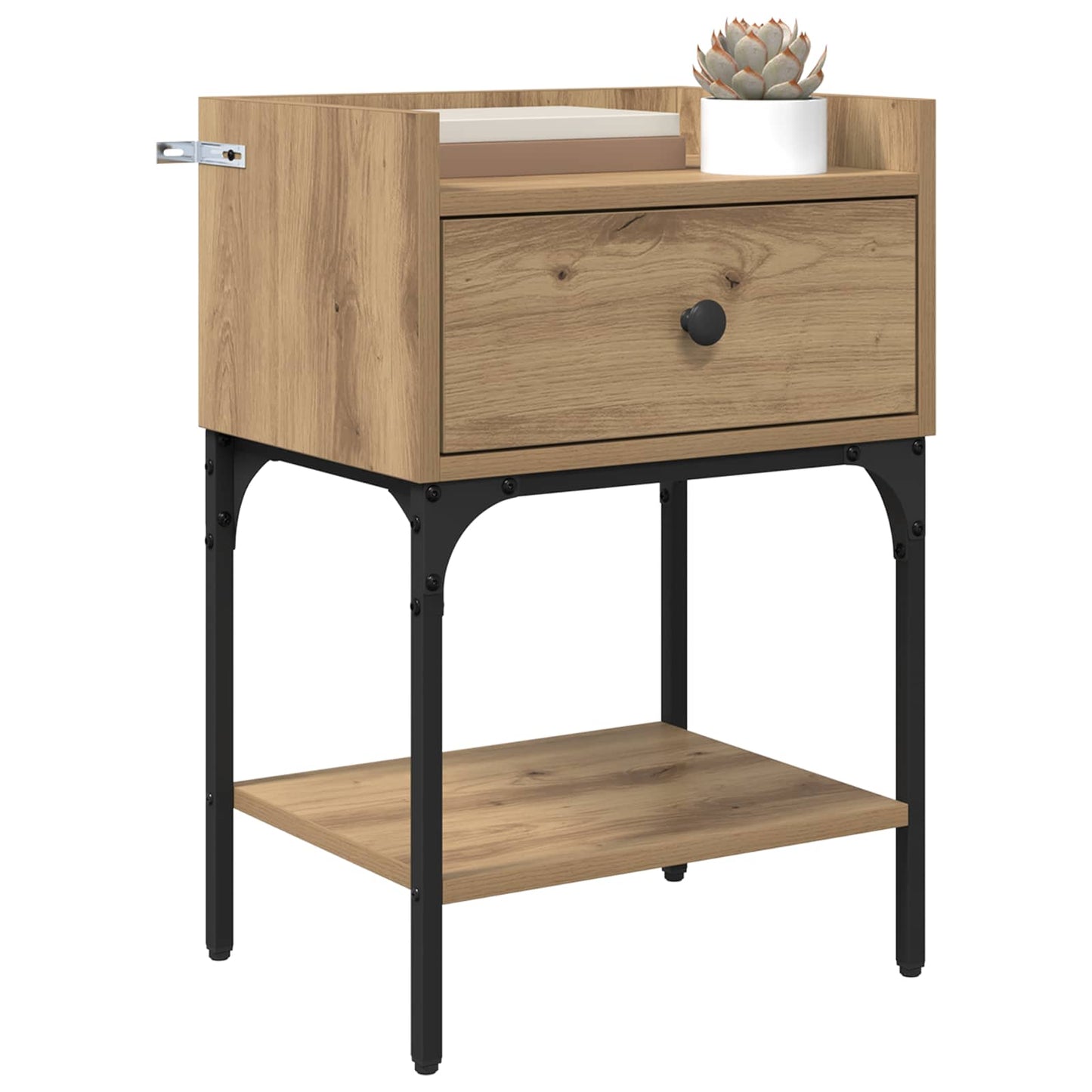 Bedside Table Artisan Oak 40 x 29 x 60 cm Engineered Wood