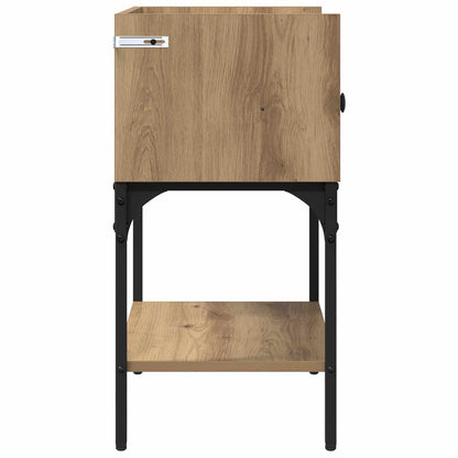 Bedside Table Artisan Oak 40 x 29 x 60 cm Engineered Wood