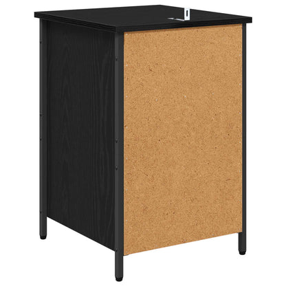 Bedside Cabinet Black Oak 40 x 42 x 60 cm Engineered Wood