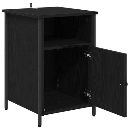 Bedside Cabinet 2 pcs Black Oak 40 x 42 x 60 cm Engineered Wood