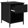 Bedside Cabinet Black oak 40 x 42 x 50 cm Engineered wood