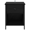 Bedside Cabinet Black oak 40 x 42 x 50 cm Engineered wood