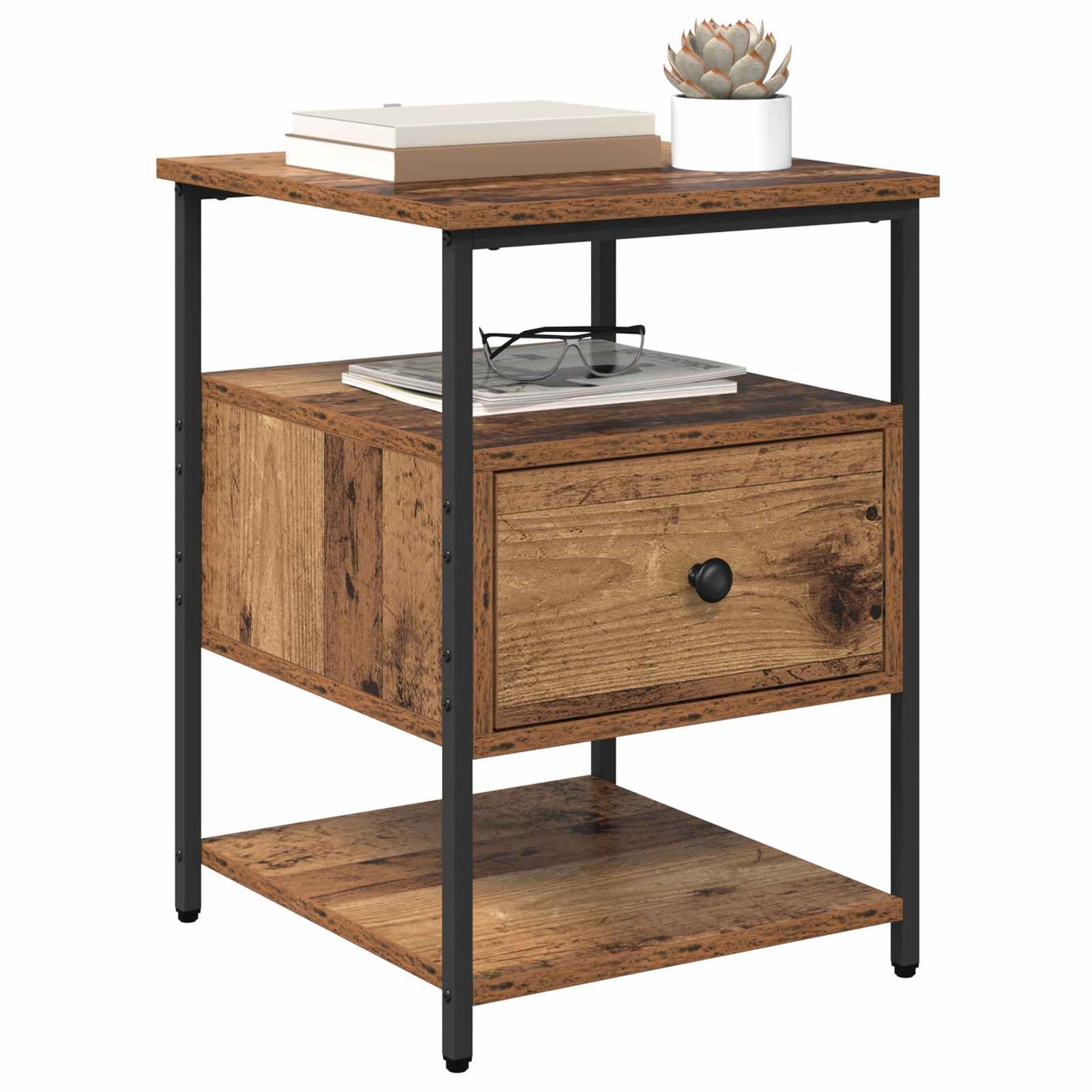 Bedside Cabinet Old Wood 40 x 42 x 56 cm Engineered Wood