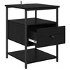 Bedside Cabinet Black oak 40 x 42 x 56 cm Engineered wood