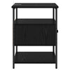 Bedside Cabinet Black oak 40 x 42 x 56 cm Engineered wood