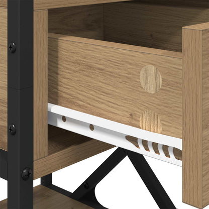 Bedside Cabinet with Drawer 2 pcs Artisan Oak 40 x 42 x 55 cm