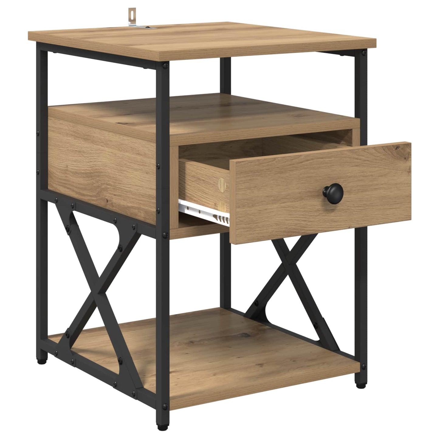 Bedside Cabinet with Drawer 2 pcs Artisan Oak 40 x 42 x 55 cm