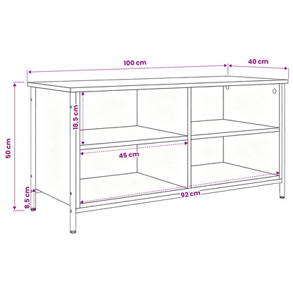 TV Cabinet 100 x 40 x 50 cm Artisan Oak Engineered Wood