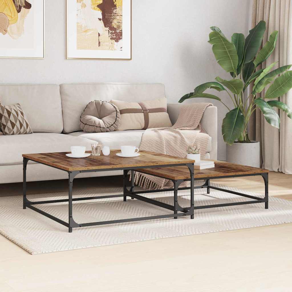 Coffee Table 2 pcs Old Wood Engineered Wood