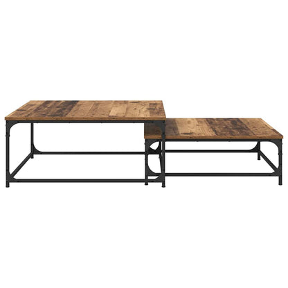 Coffee Table 2 pcs Old Wood Engineered Wood