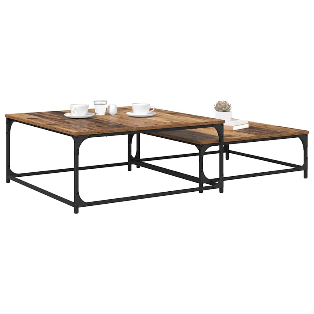 Coffee Table 2 pcs Old Wood Engineered Wood