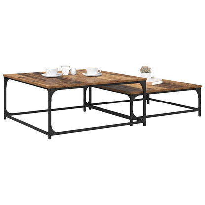 Coffee Table 2 pcs Old Wood Engineered Wood