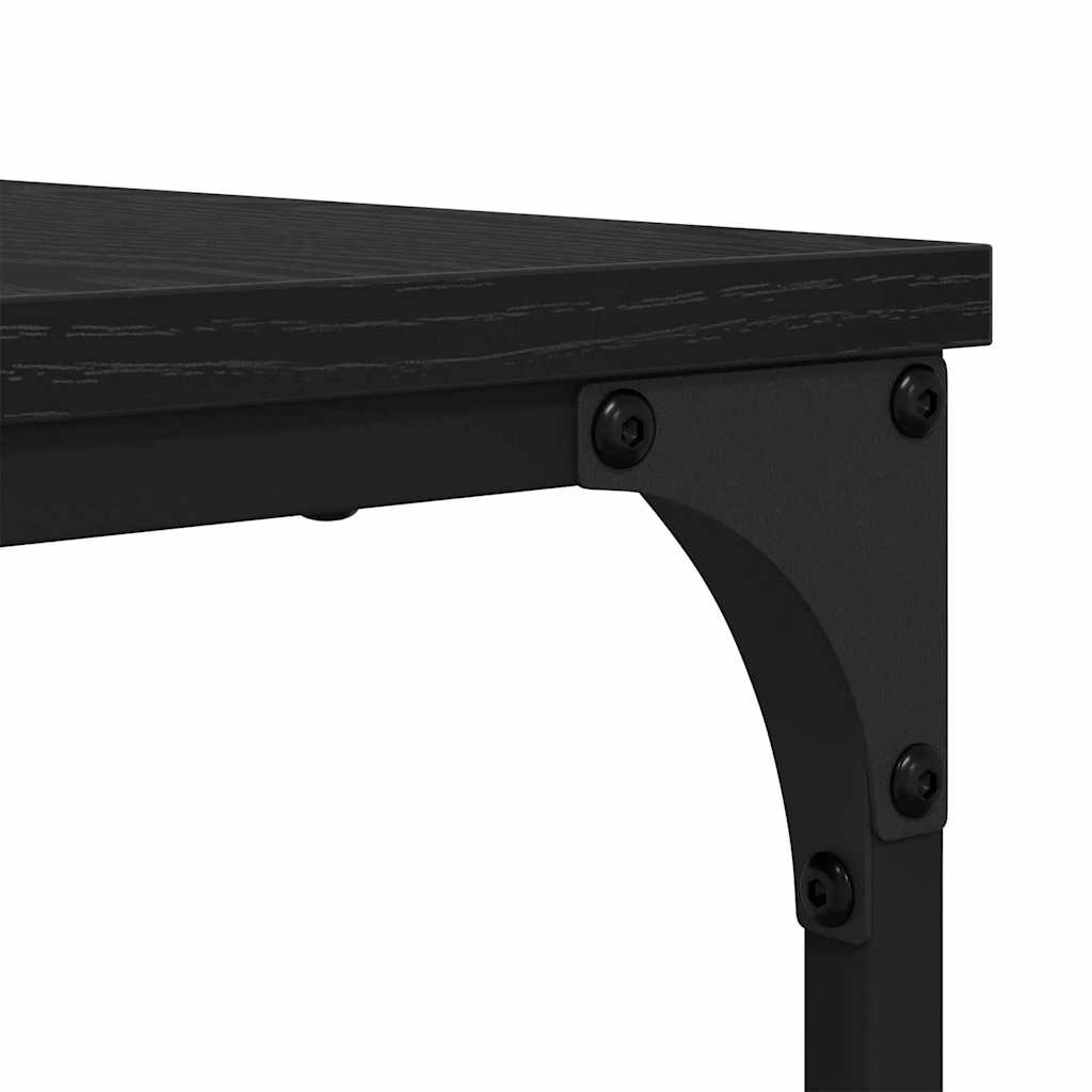 Coffee Table 2 pcs Black Oak Engineered Wood