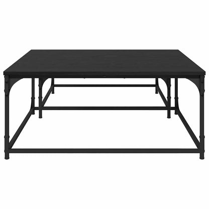 Coffee Table 2 pcs Black Oak Engineered Wood