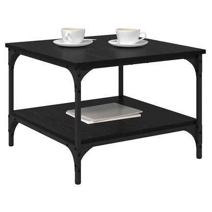 Coffee Table Black Oak 55 x 55 x 40 cm Engineered Wood