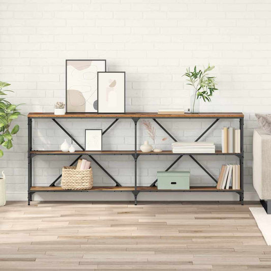 Console Table Old Wood 180 x 30 x 75 cm Engineered Wood