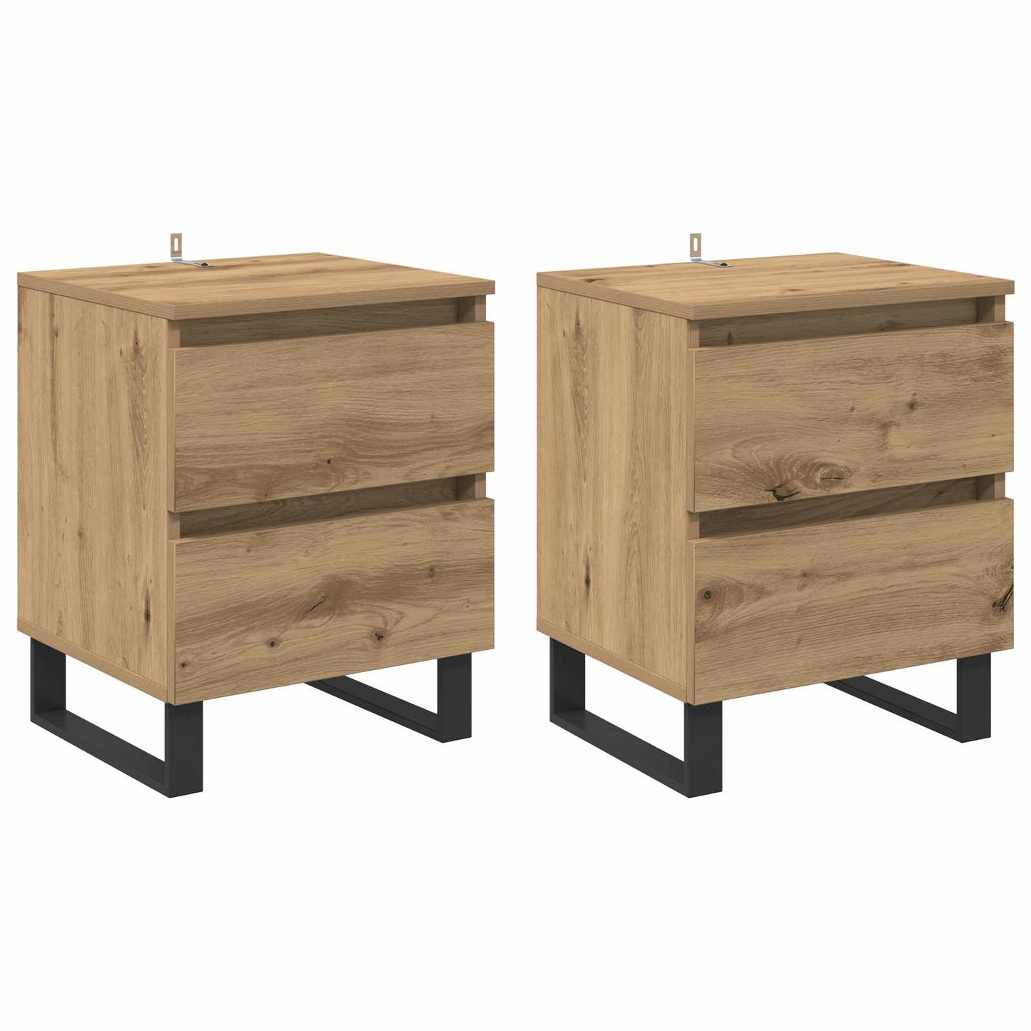 Bedside Cabinet 2 pcs Artisan Oak 40 x 35 x 50 cm