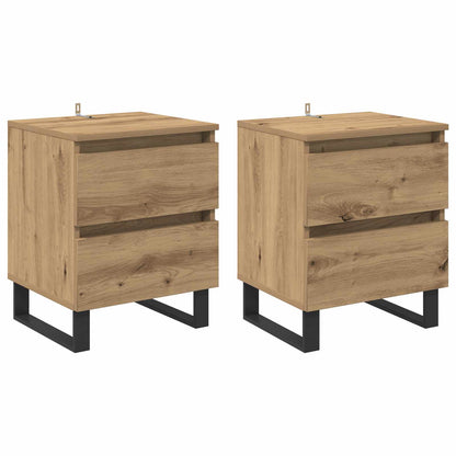 Bedside Cabinet 2 pcs Artisan Oak 40 x 35 x 50 cm