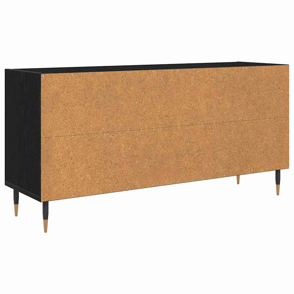 TV Cabinet Black Oak 103.5 x 30 x 50 cm Engineered Wood