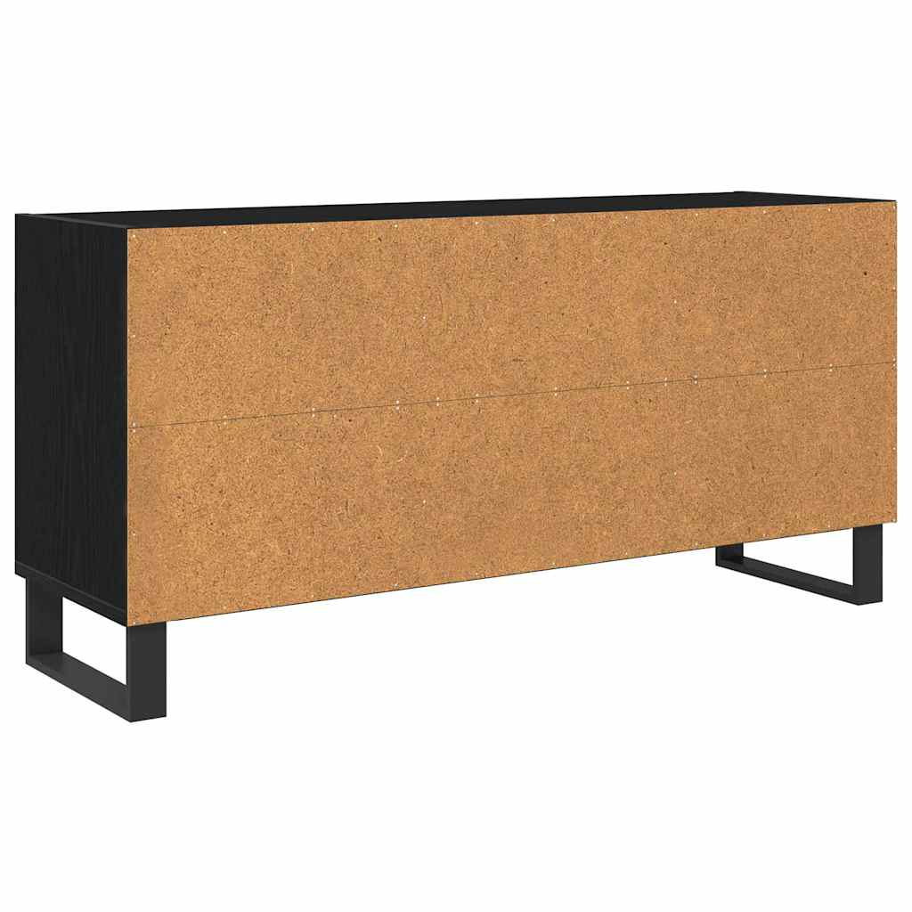 TV Cabinet Black Oak 103.5 x 30 x 50 cm Engineered Wood