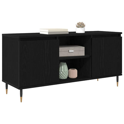 TV Cabinet Black Oak 104 x 35 x 50 cm Engineered Wood