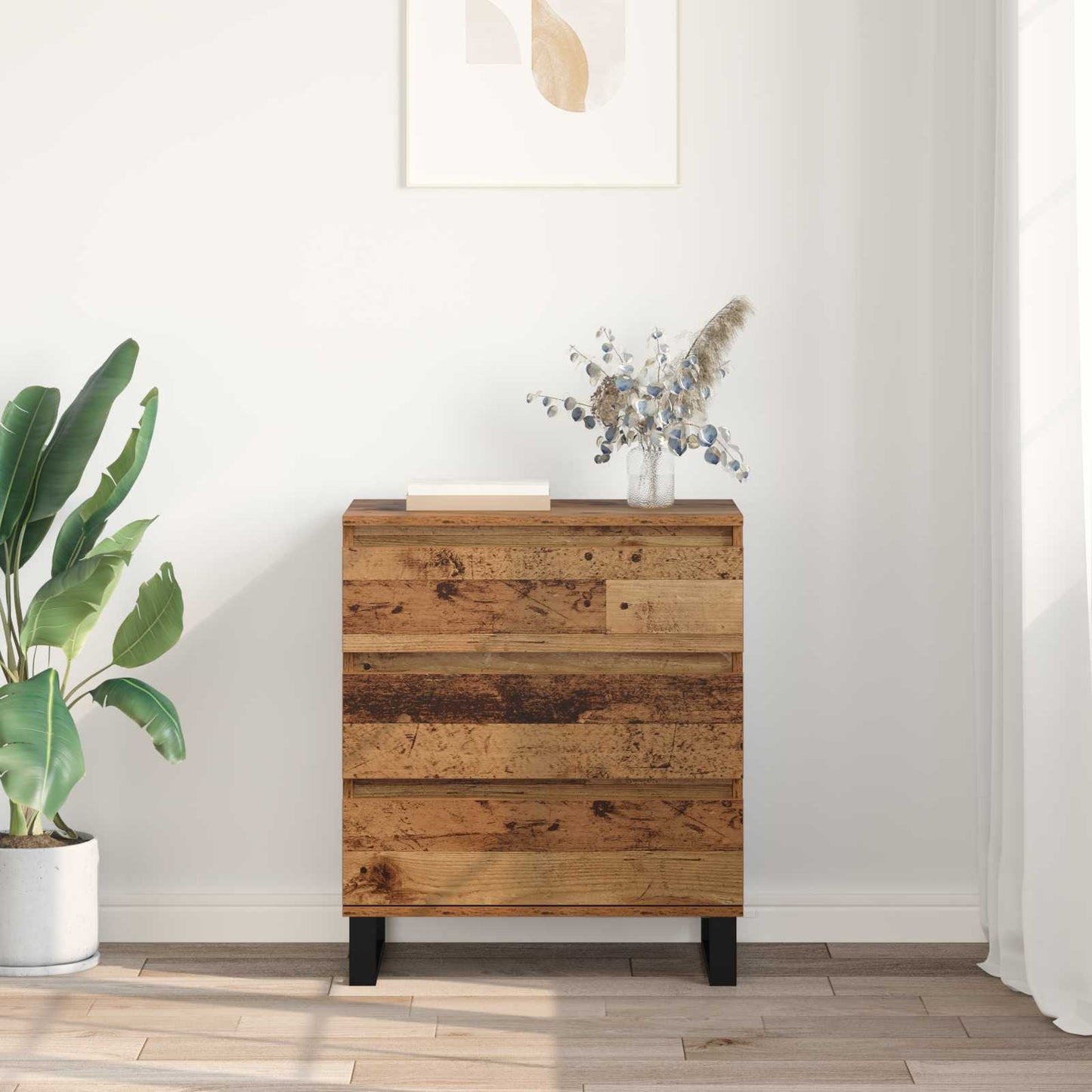 Sideboard with Drawer Old Wood 60 x 35 x 70 cm Engineered Wood