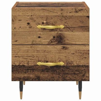 Bedside Cabinet with Drawer 2 pcs Old Wood 40 x 35 x 47.5 cm