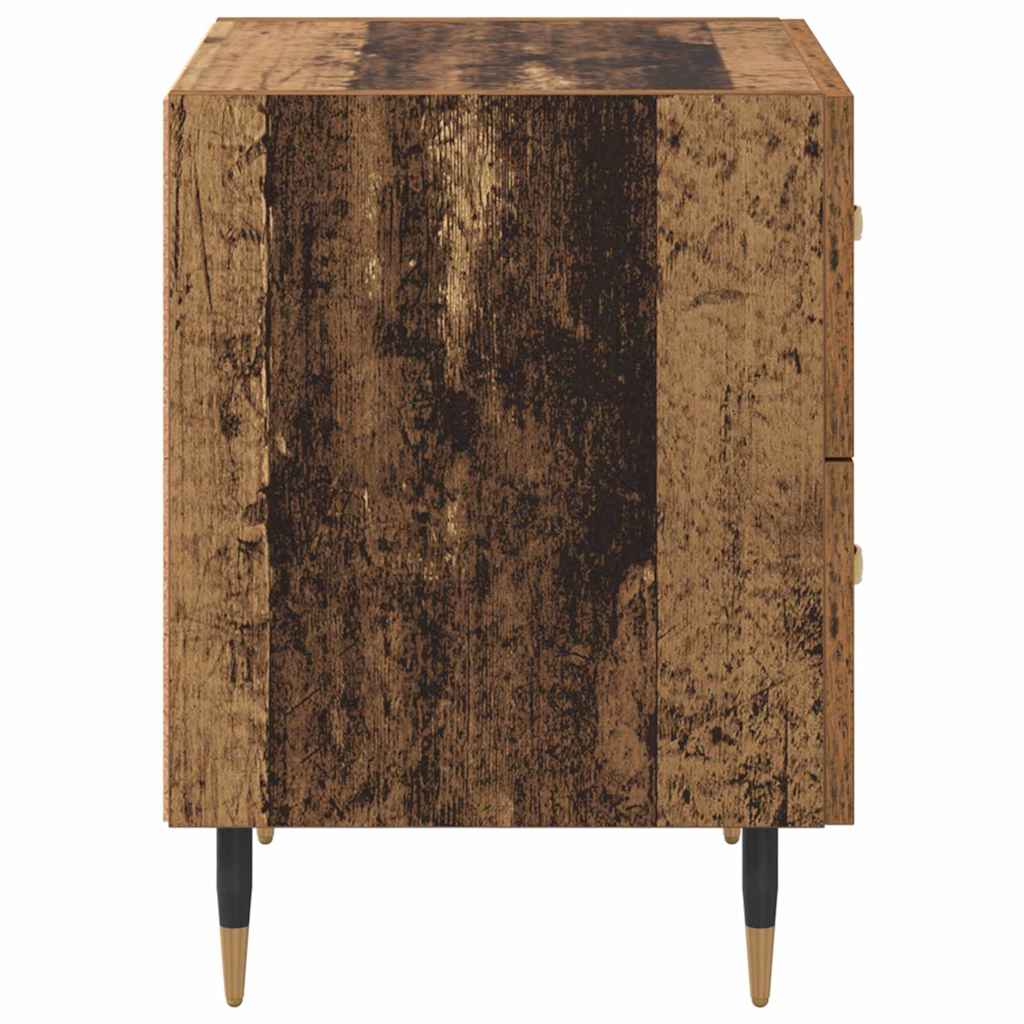 Bedside Cabinet with Drawer 2 pcs Old Wood 40 x 35 x 47.5 cm