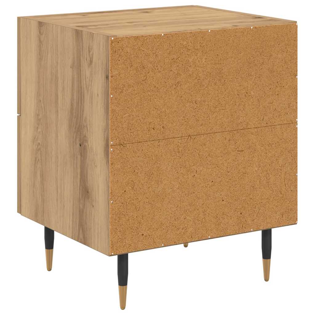 Bedside Cabinet with Drawer 2 pcs Artisan Oak 40 x 35 x 47.5 cm