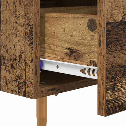 Bedside Cabinet with Drawer 2 pcs Old Wood 40 x 35 x 47.5 cm