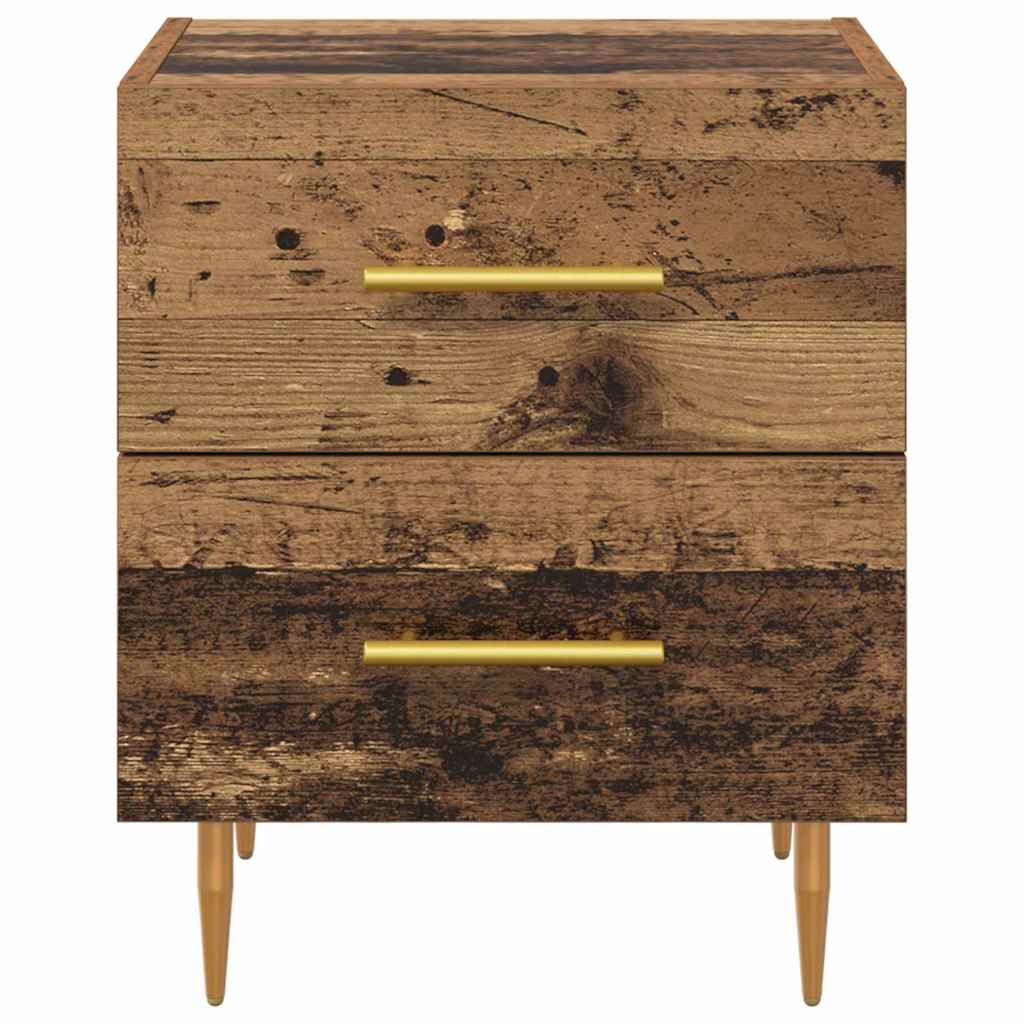 Bedside Cabinet with Drawer 2 pcs Old Wood 40 x 35 x 47.5 cm