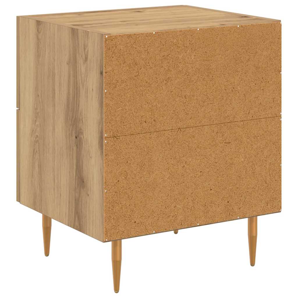 Bedside Cabinet with Drawer 2 pcs Artisan Oak 40 x 35 x 47.5 cm