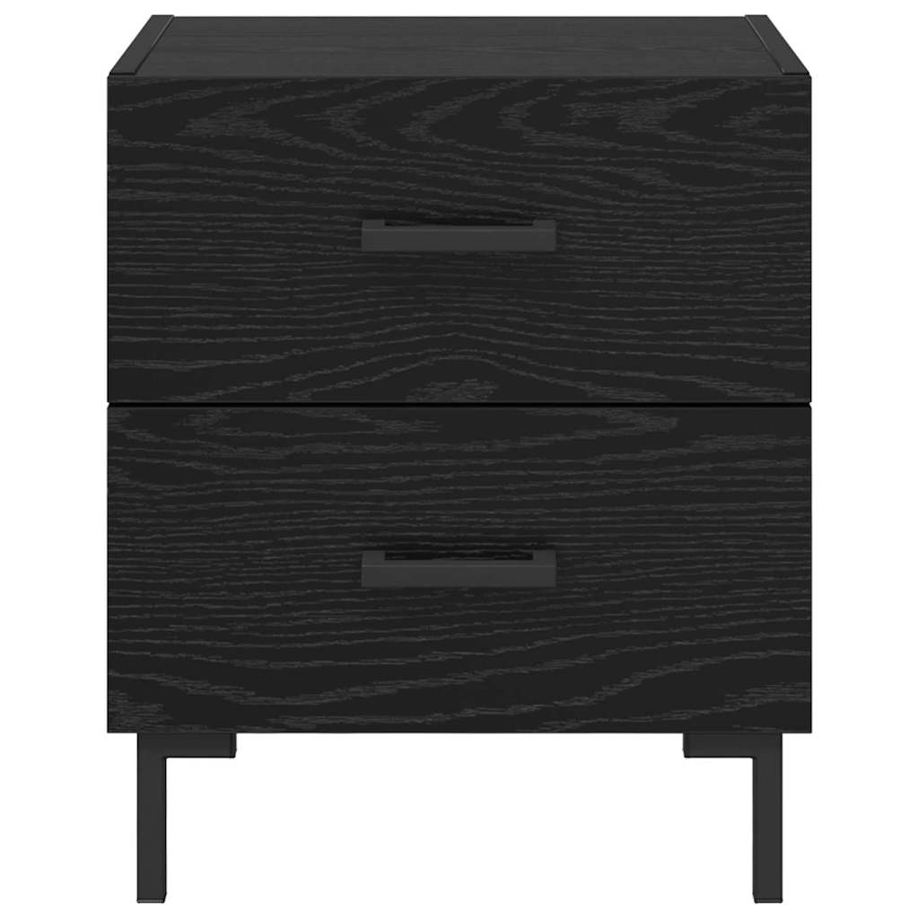 Bedside Cabinet Black Oak 40 x 35 x 47.5 cm Engineered Wood