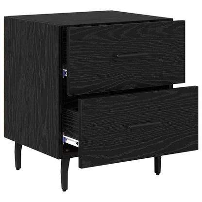 Bedside Cabinet Black oak 40 x 35 x 47.5 cm Engineered wood
