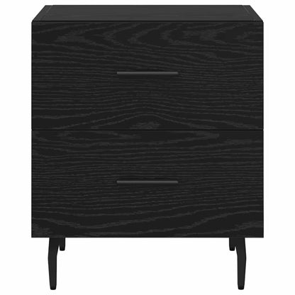 Bedside Cabinet Black Oak 40 x 35 x 47.5 cm Engineered Wood