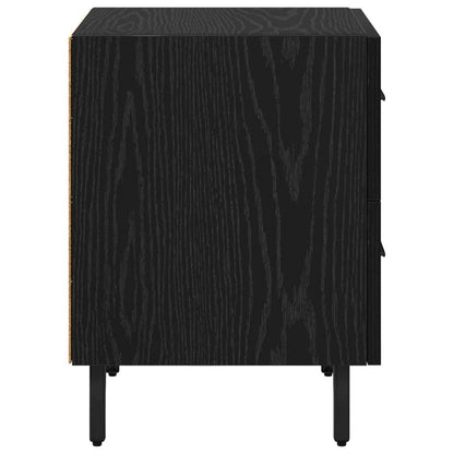 Bedside Cabinet Black oak 40 x 35 x 47.5 cm Engineered wood