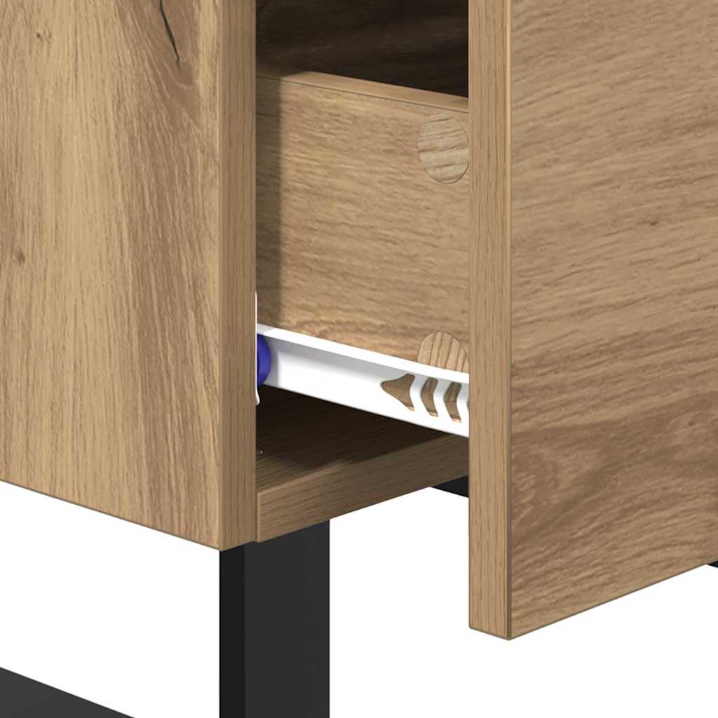 Bedside Cabinet with Drawer 2 pcs Artisan Oak 40 x 35 x 47.5 cm
