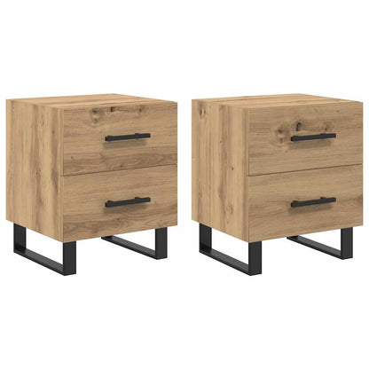 Bedside Cabinet with Drawer 2 pcs Artisan Oak 40 x 35 x 47.5 cm