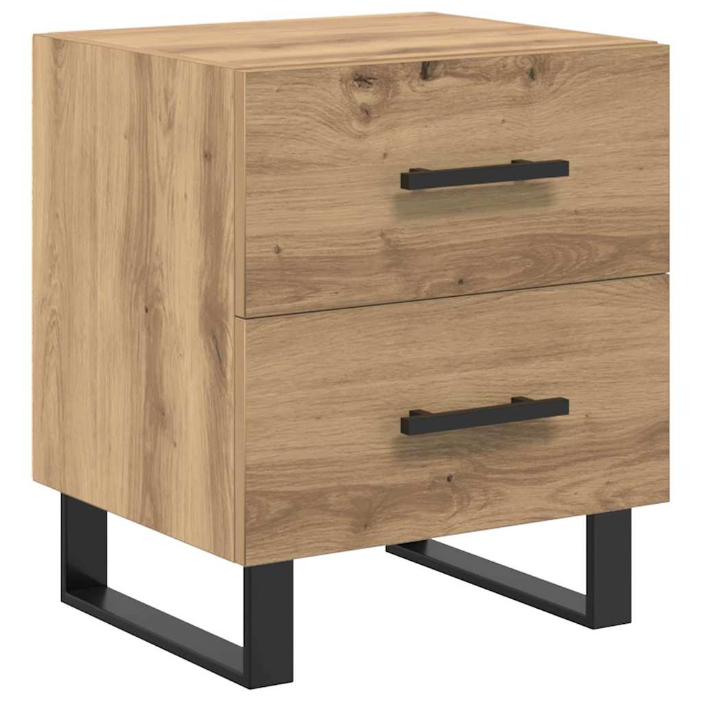Bedside Cabinet with Drawer 2 pcs Artisan Oak 40 x 35 x 47.5 cm