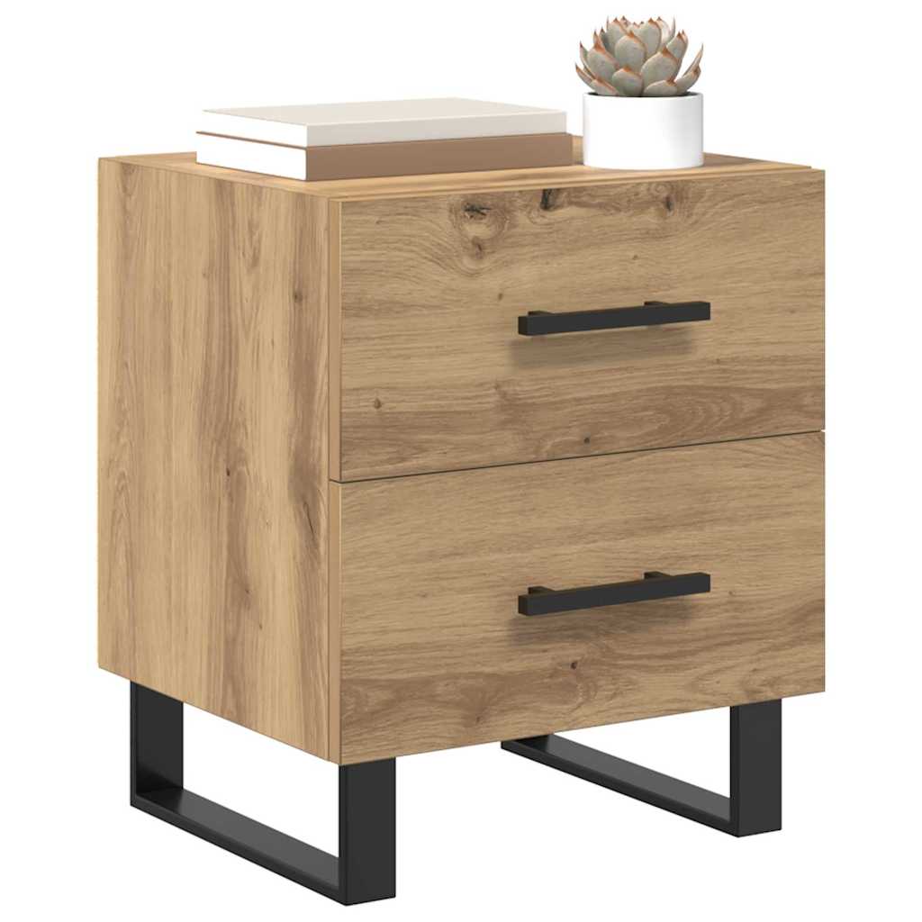 Bedside Cabinet with Drawer 2 pcs Artisan Oak 40 x 35 x 47.5 cm