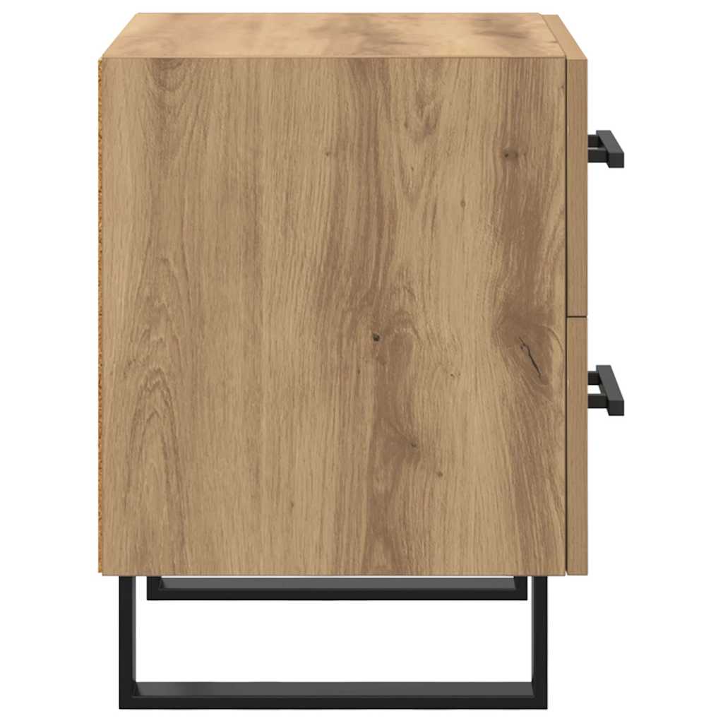 Bedside Cabinet with Drawer 2 pcs Artisan Oak 40 x 35 x 47.5 cm