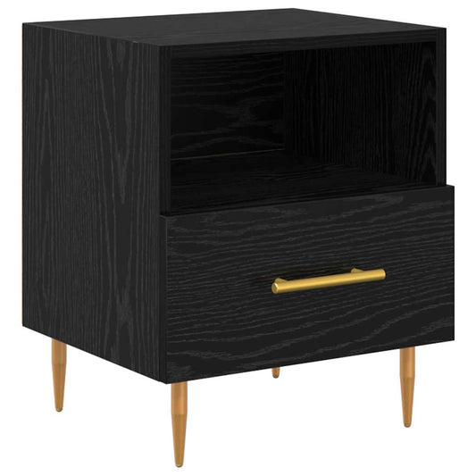 Bedside Table Black 40 x 35 x 47.5 cm Engineered Wood