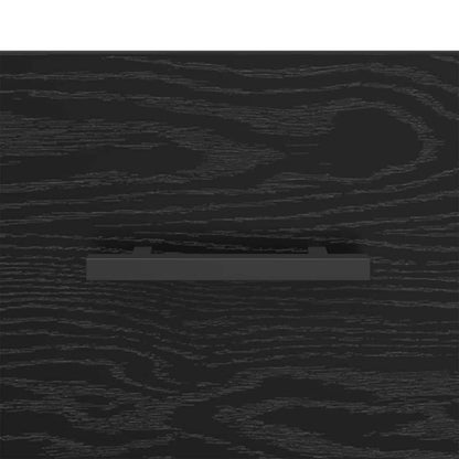 Bedside Cabinet Black Oak 40 x 35 x 47.5 cm Engineered Wood