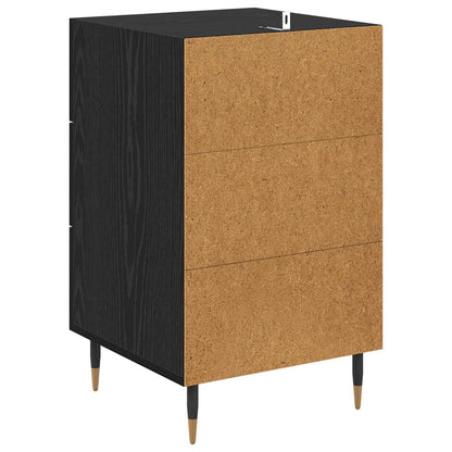 Bedside Cabinet Black Oak 40 x 40 x 66 cm Engineered Wood