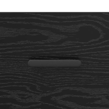 Bedside Cabinet Black Oak 40 x 40 x 66 cm Engineered Wood